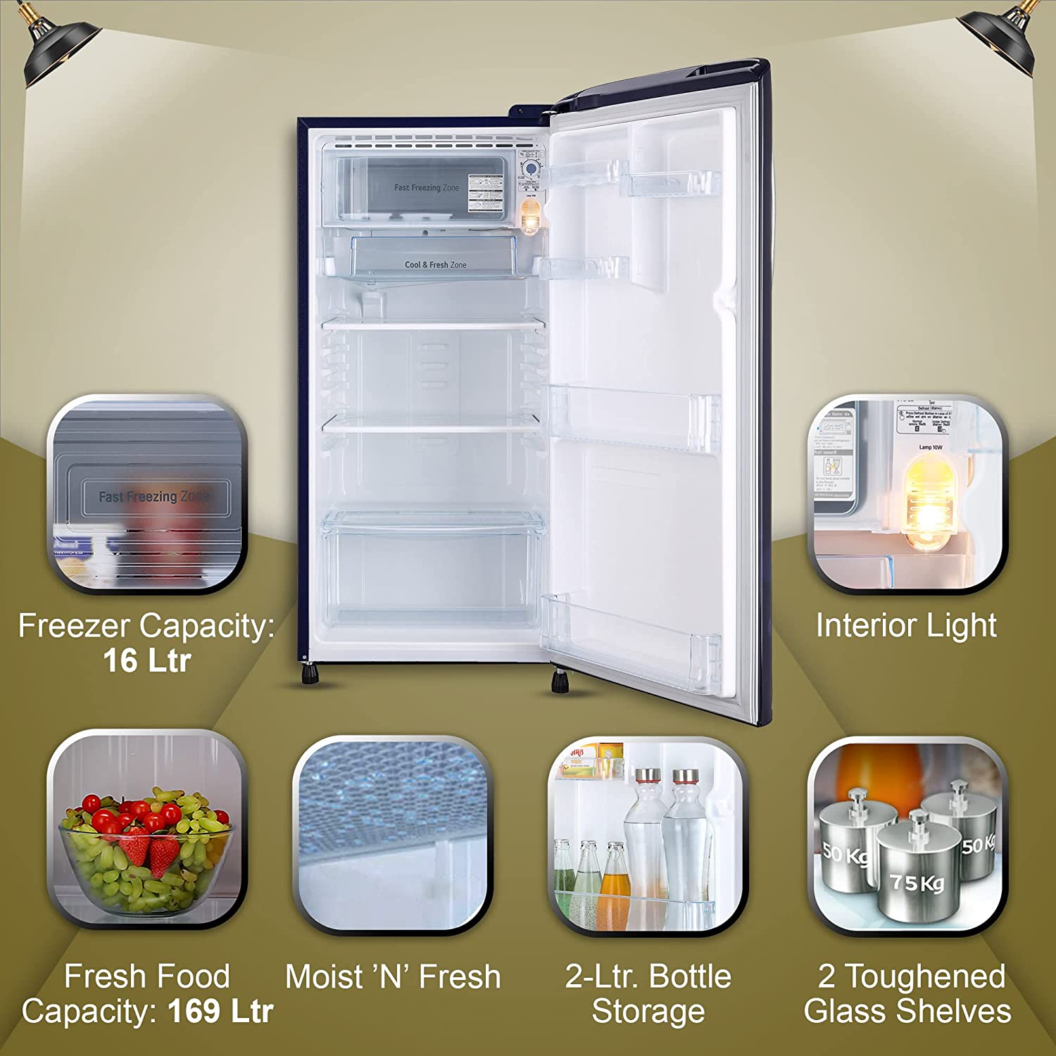 Lg L Star Direct Cool Single Door Refrigerator Blue Euphoria