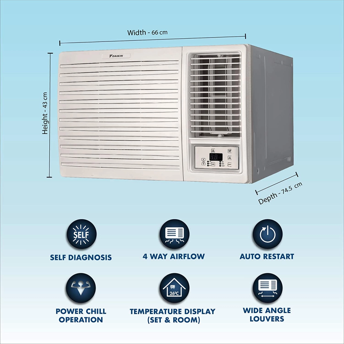 daikin 5 star window ac 1.5 ton price