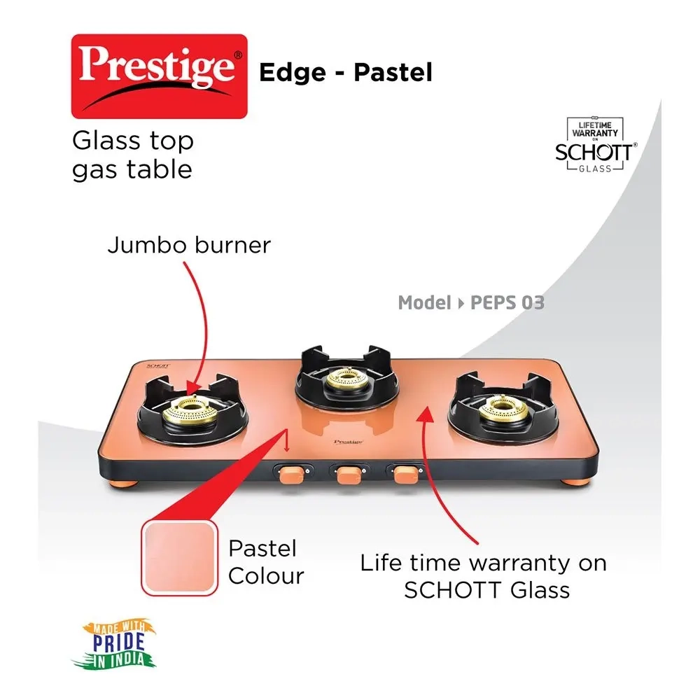 prestige edge gas stove 3 burner price