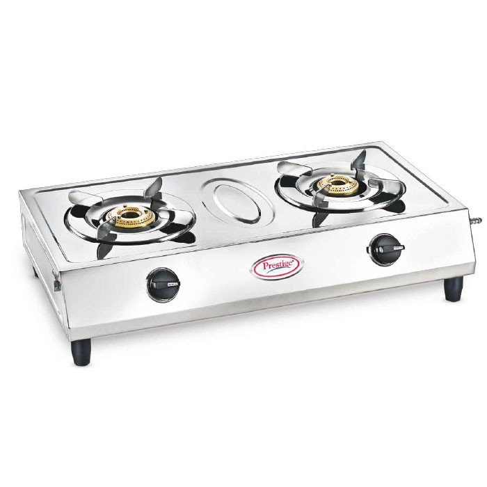 prestige double burner gas stove