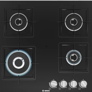 Buy BOSCH PNH6B6B12I Glass Automatic Hob 4 Burners Black 60 CM For