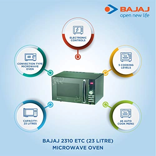 bajaj microwave oven 2310 etc user manual