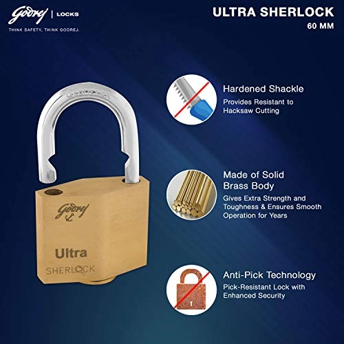 Dual Access Padlock + 2 Sets of Keys Locksport High Security by Godrej Locks  | eBay