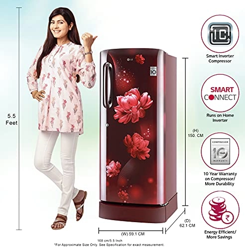 Lg 235 ltr refrigerator deals 4 star price