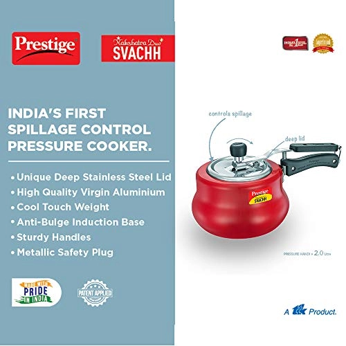 Prestige red colour discount cooker