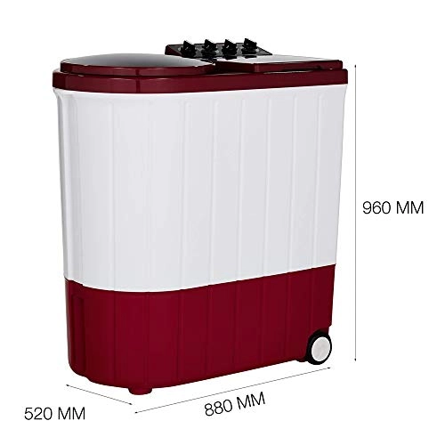 Whirlpool 9 Kg Semi-Automatic Top Loading Washing Machine (ACE XL 9,0,  Coral Red, 3D Scrub Technology) : : Home & Kitchen