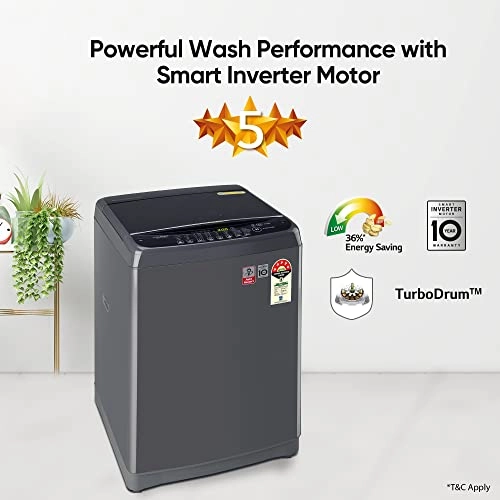 LG 7 kg 5 Star Smart Inverter Technology Fully Automatic Top Load