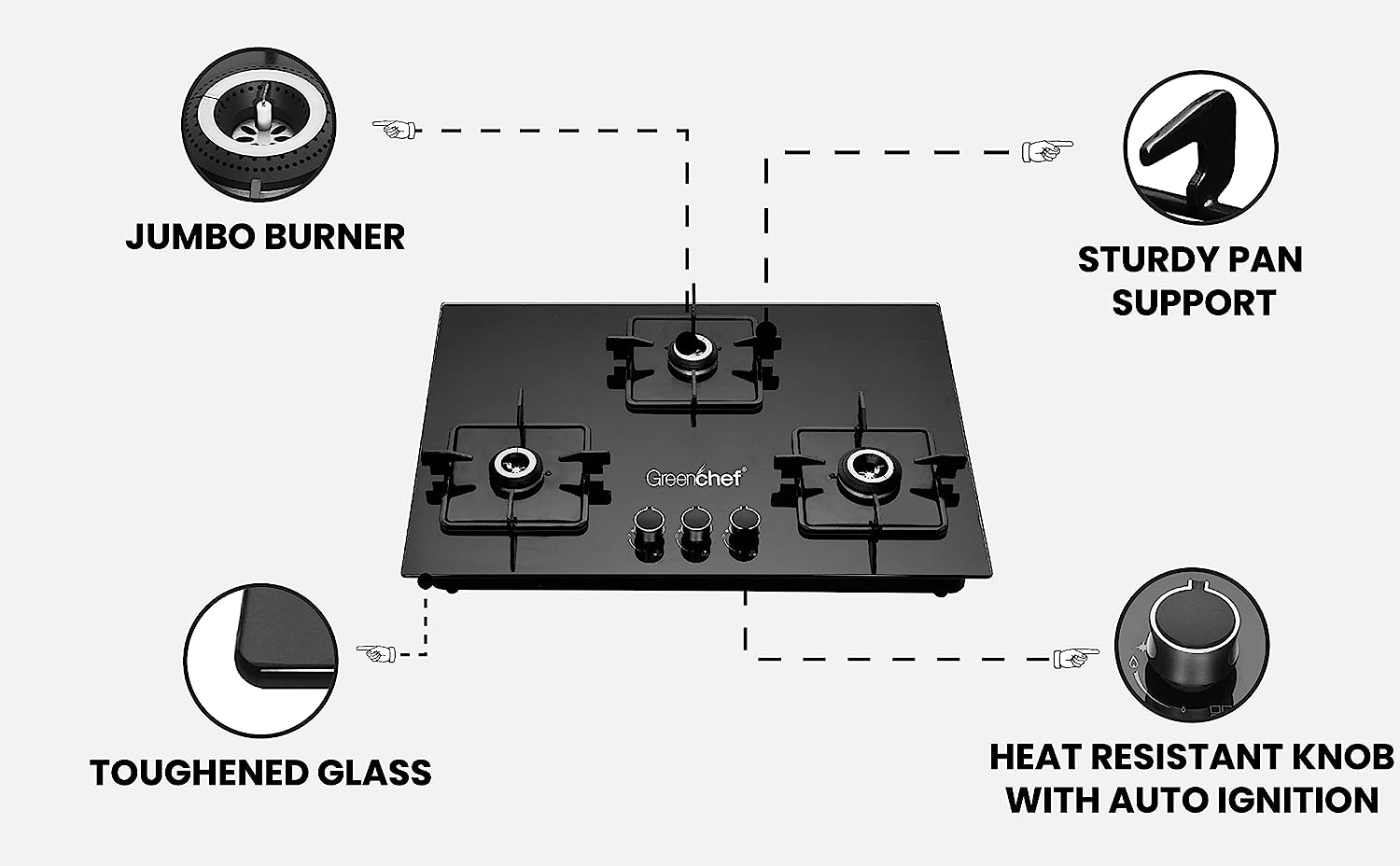 greenchef automatic gas stove