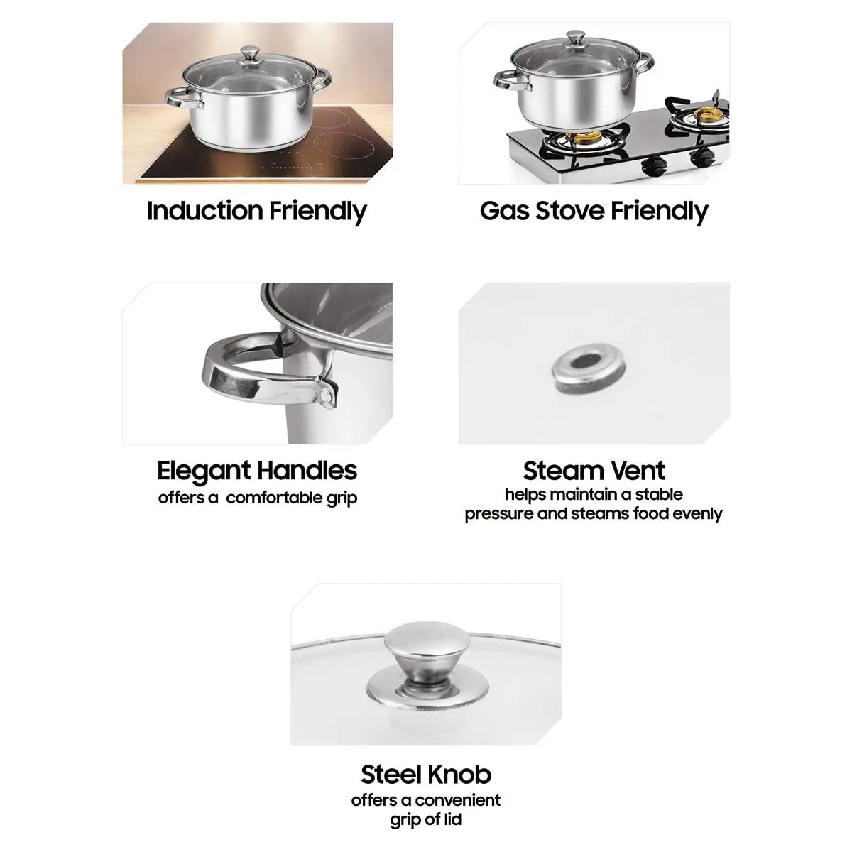 Stainless Steel Induction Bottom Steamer/Modak/Momo Maker with