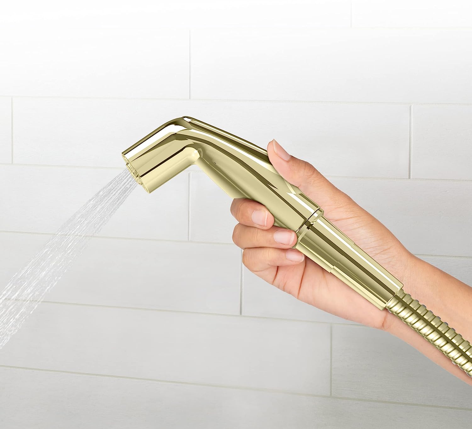 kohler K12927INAF Health faucet with metal hose in french gold