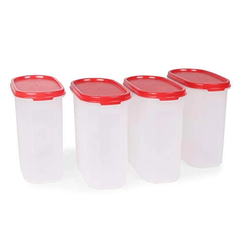 Tupperware plastic container - 500ml, 4 Pieces, Multicolour 