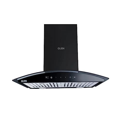 Glen Kitchen Chimney 7 Year Warranty, Curved Glass, Motion Sensor