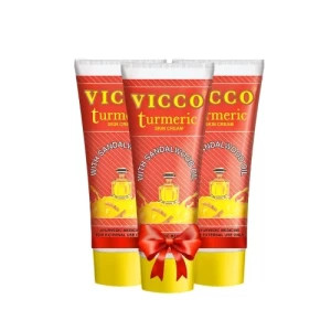 Vicco Turmeric Skin Cream With Turmeric and Sandalwood Oil For Healthy and Clear Skin 70 gm, (Pack of 3)