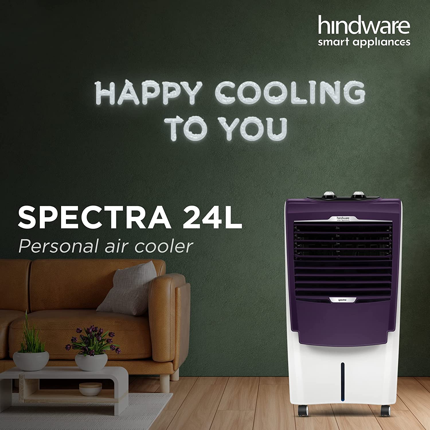 Hindware CP172401HPP Personal Cooler 24L Purple