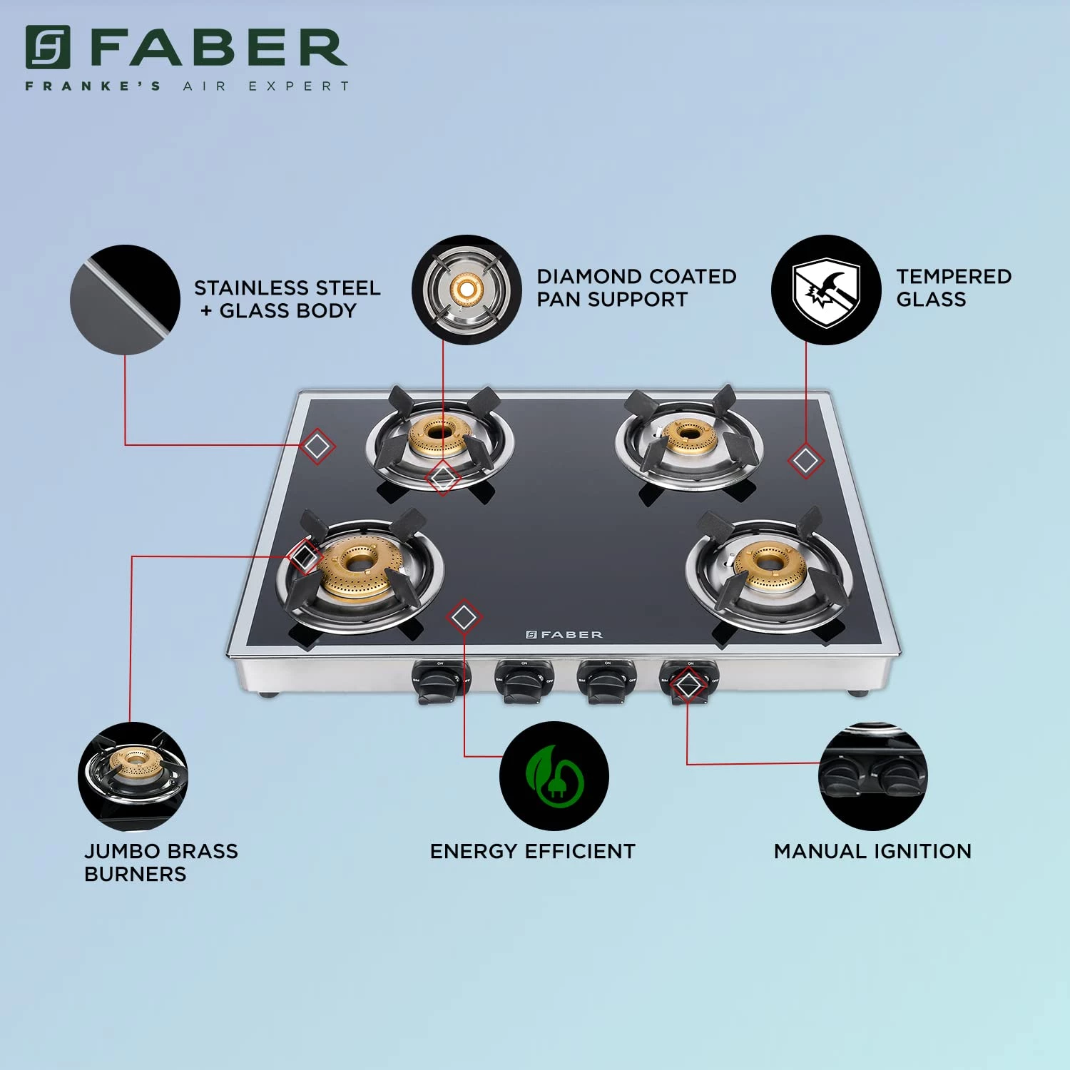 faber cooktop 4 burner price