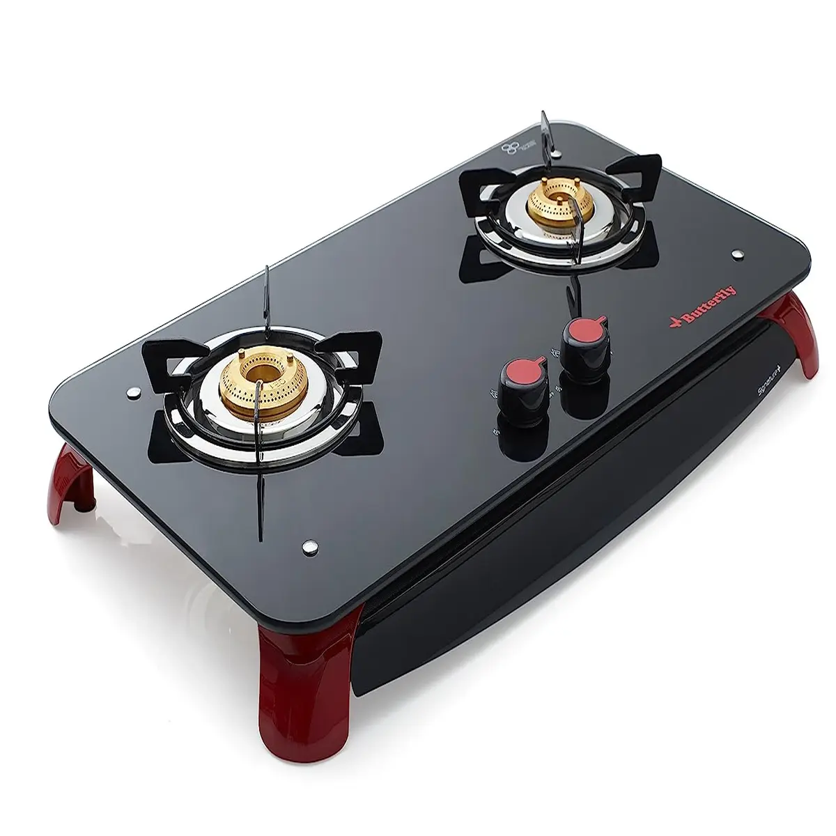 butterfly 2 burner glass top gas stove price