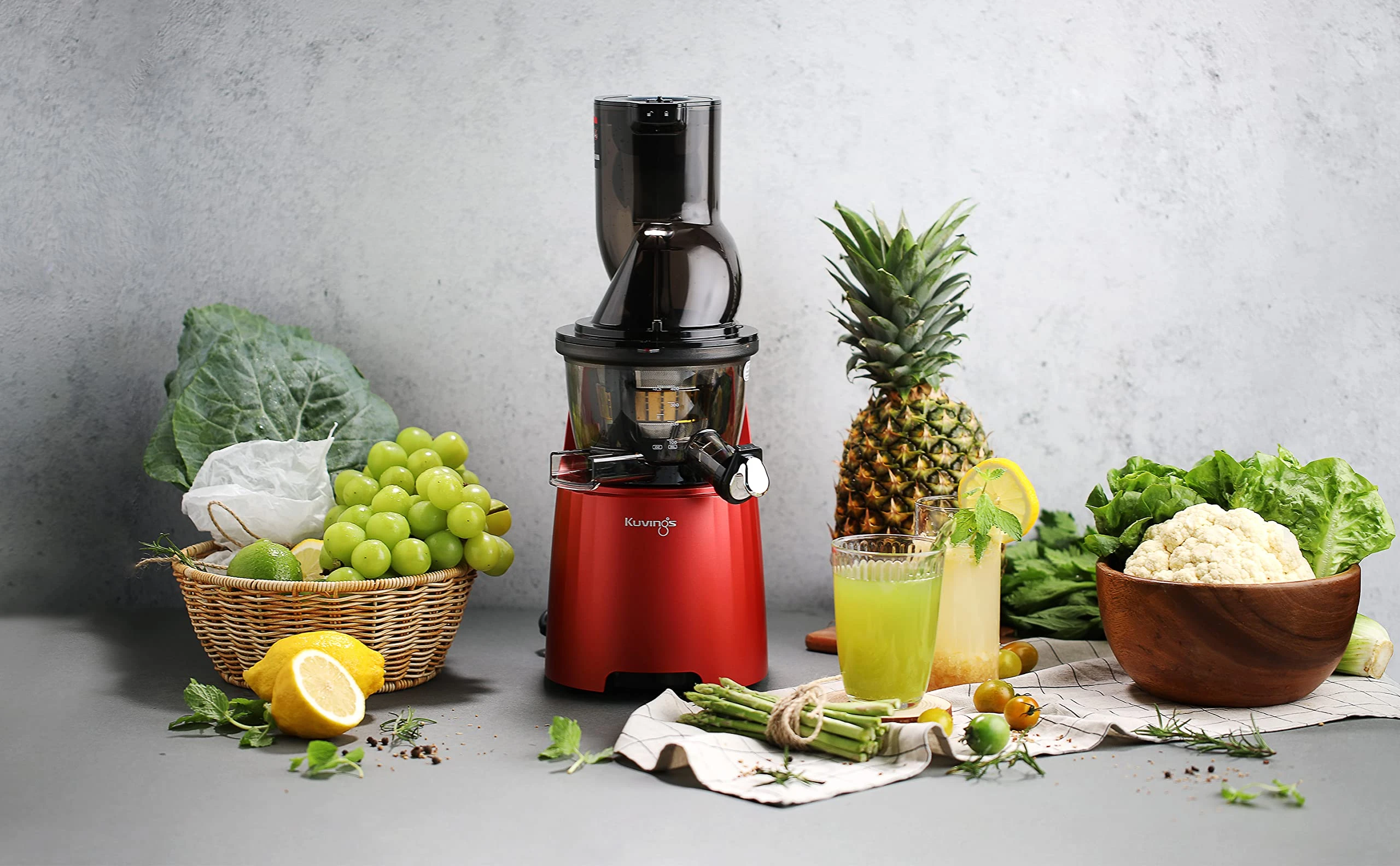 Kuvings EVO810 Red Professional Cold Press Juicer - All-in-1