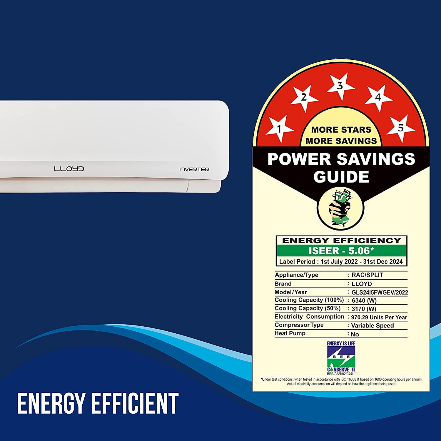 lloyd ac 1 ton 5 star inverter