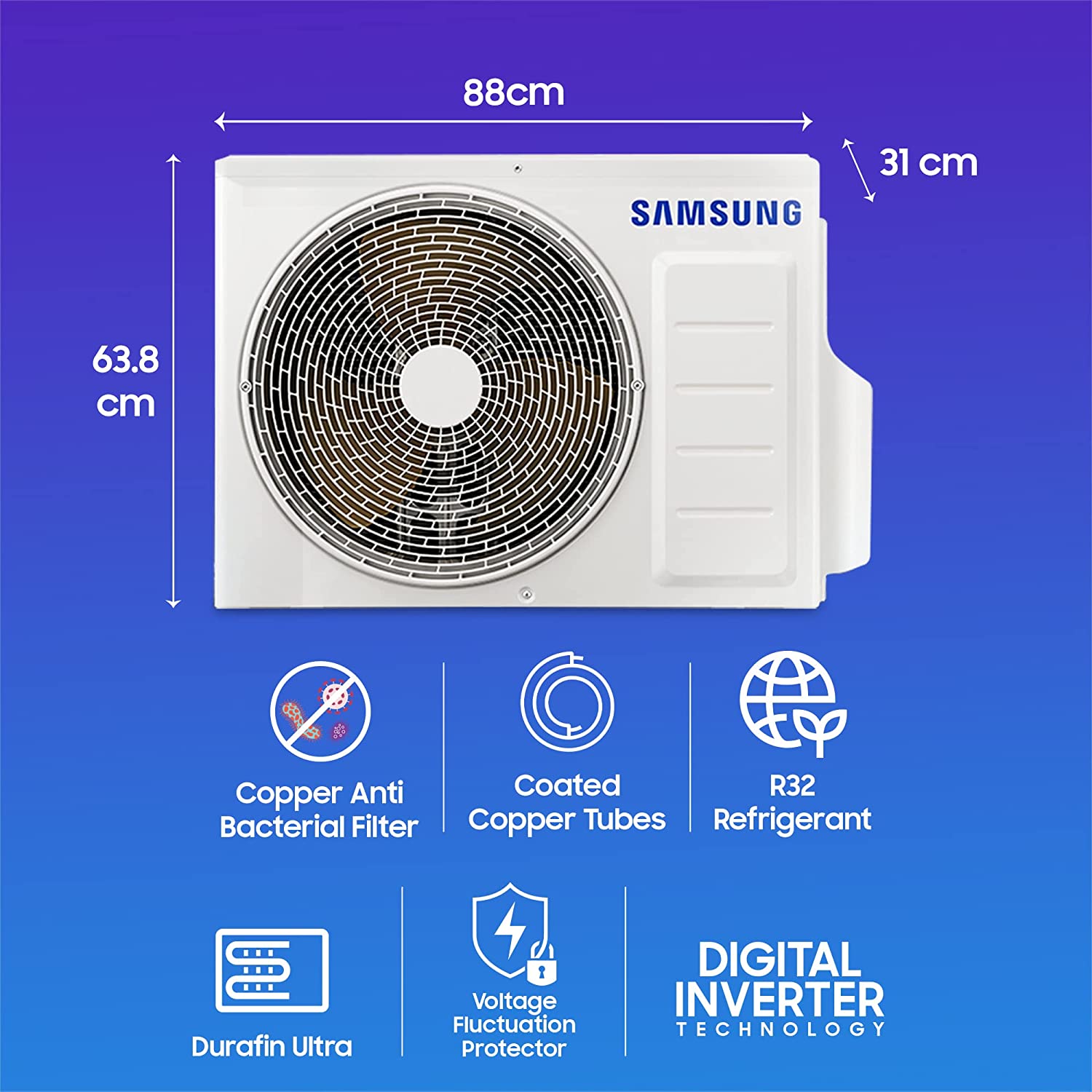 samsung 1.5 ton 5 star inverter split ac