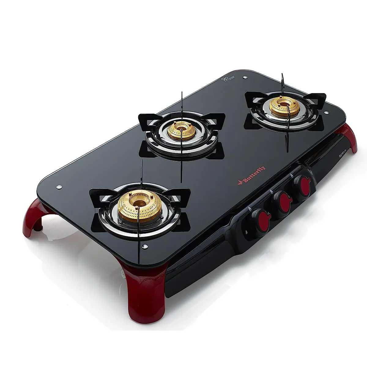 glass top gas stove butterfly price