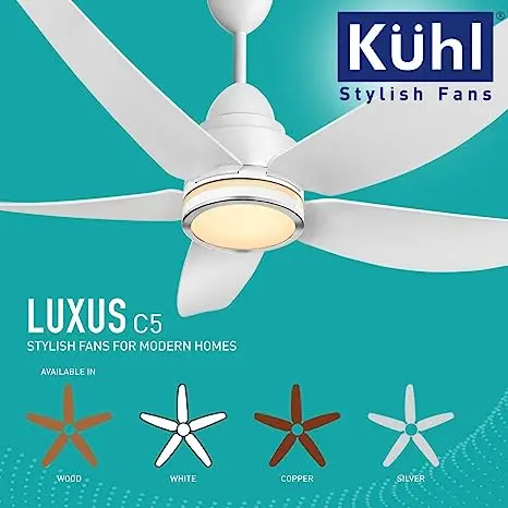 Buy KUHL Luxus C5 1320mm Stylish Power Saving BLDC Ceiling Fan with Remote, Night & Down Light, 38W, 5 Star, Low Noise