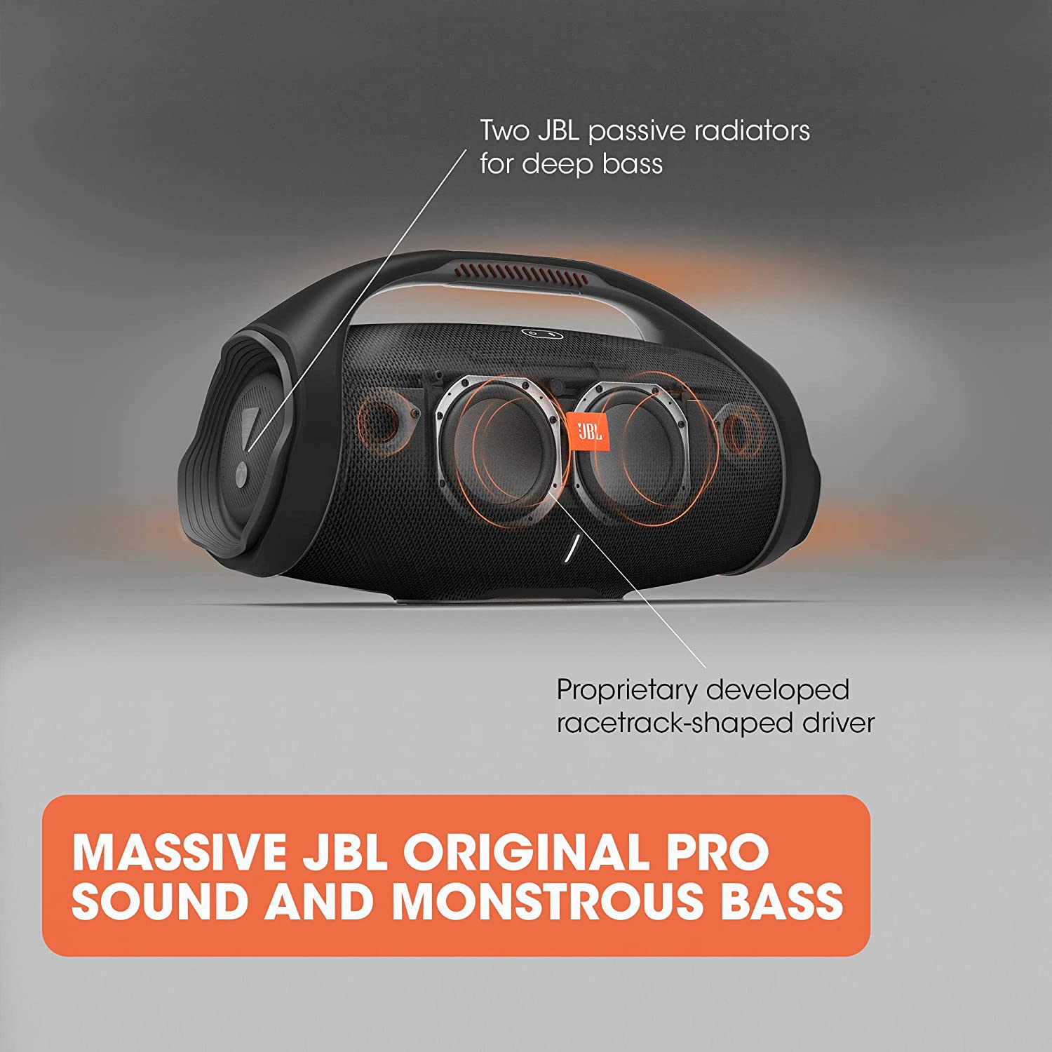JBL Boombox 3 - Portable Bluetooth Speaker, Powerful Sound and Monstrous  bass, IPX7 Waterproof, 24 Hours of Playtime, powerbank, JBL PartyBoost for