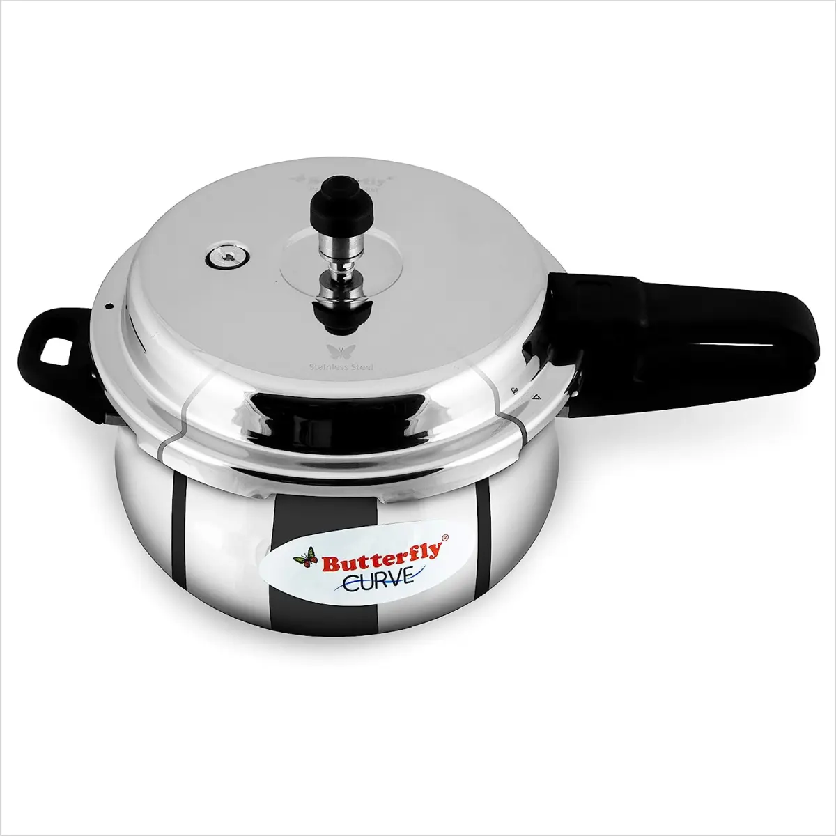 Butterfly Curve Stainless Steel Outer Lid Pressure Cooker 5.5 Litre