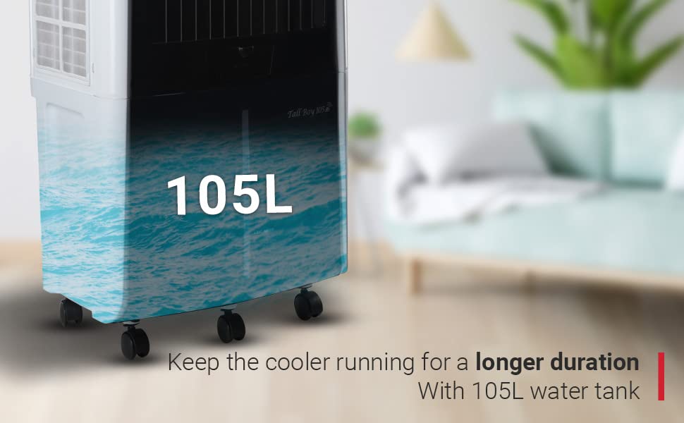 Kenstar Tall Boy 105 Liters White & Black