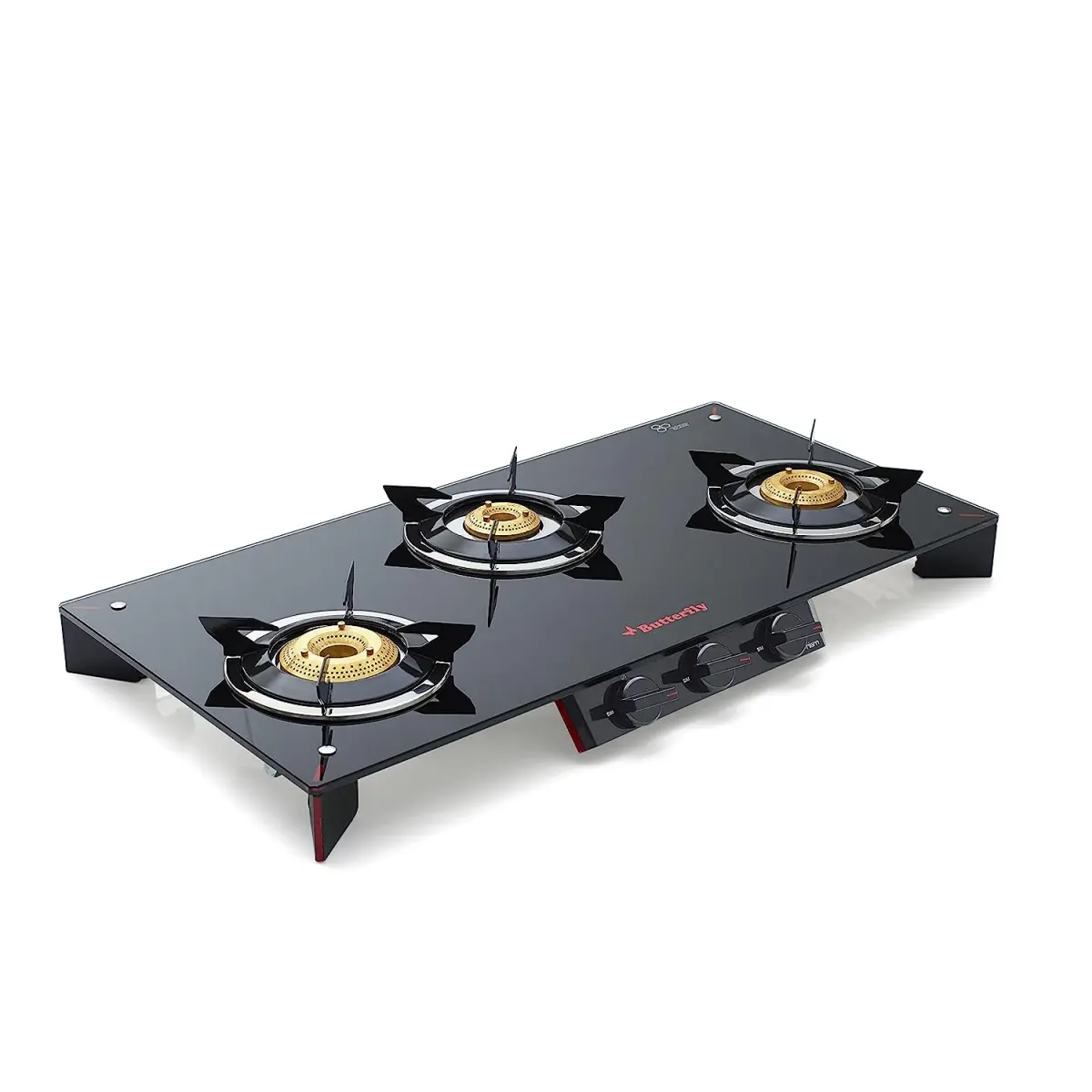 Butterfly three outlet burner gas stove