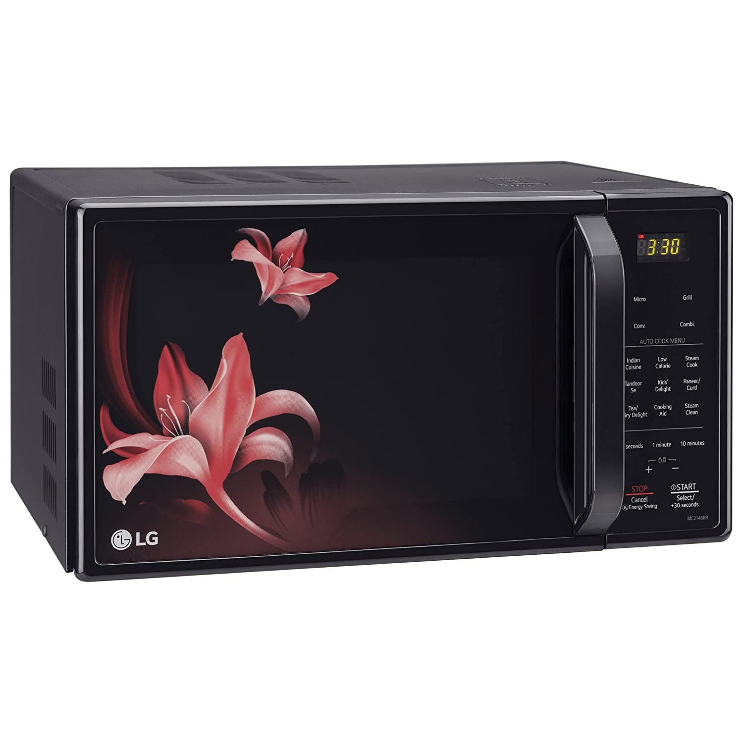 LG 21 L Diet Fry Convection Microwave Oven (MC2146BRT, Black)