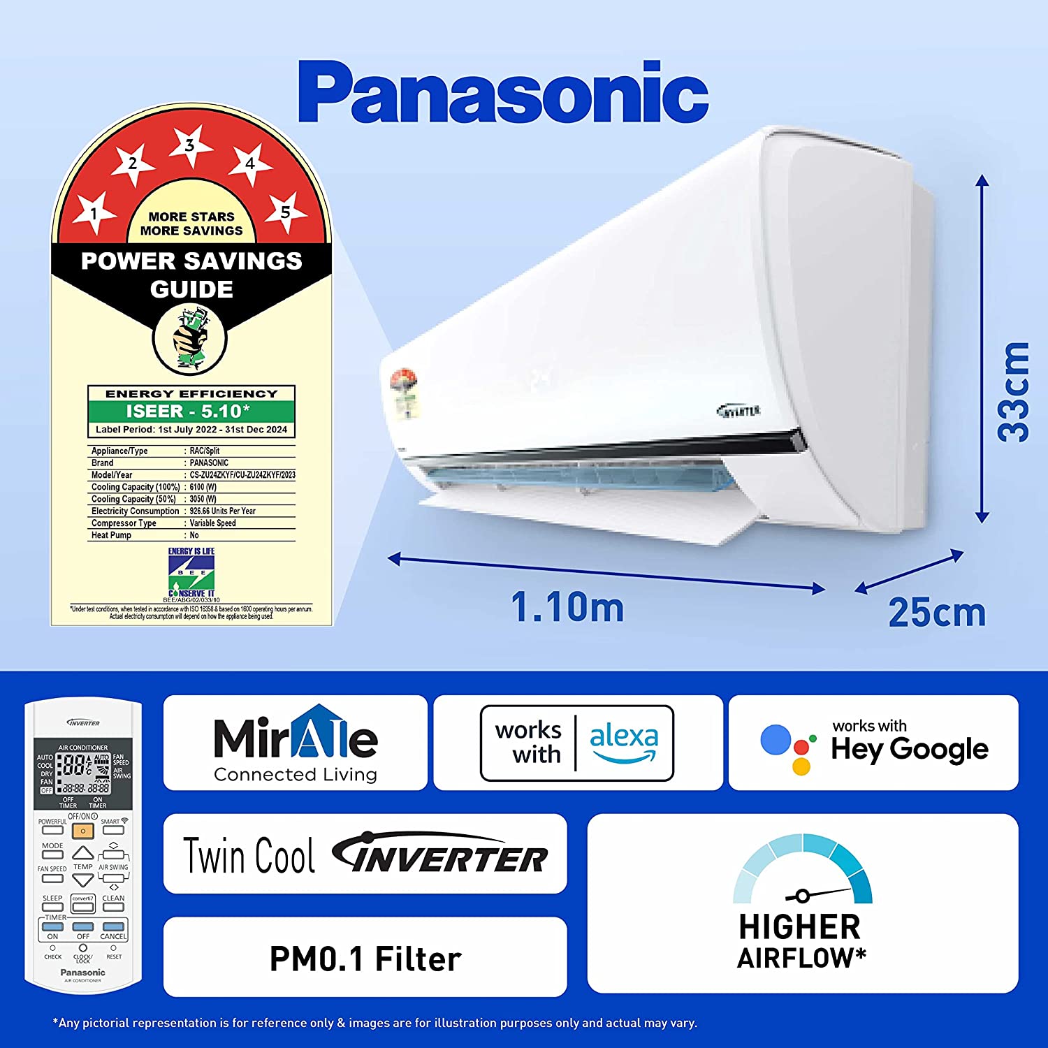 panasonic ac 1 ton 5 star inverter