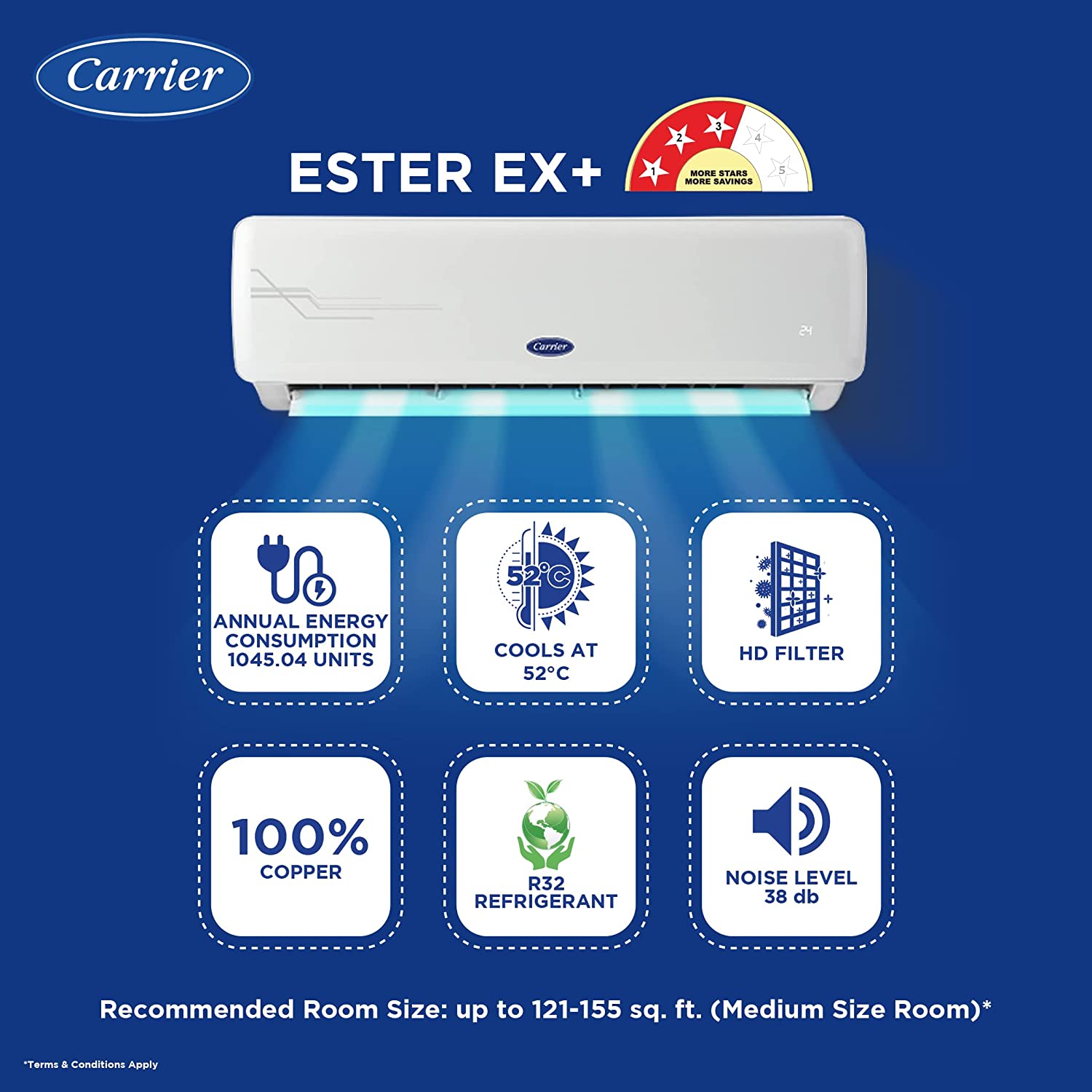 Carrier 3 deals star inverter ac