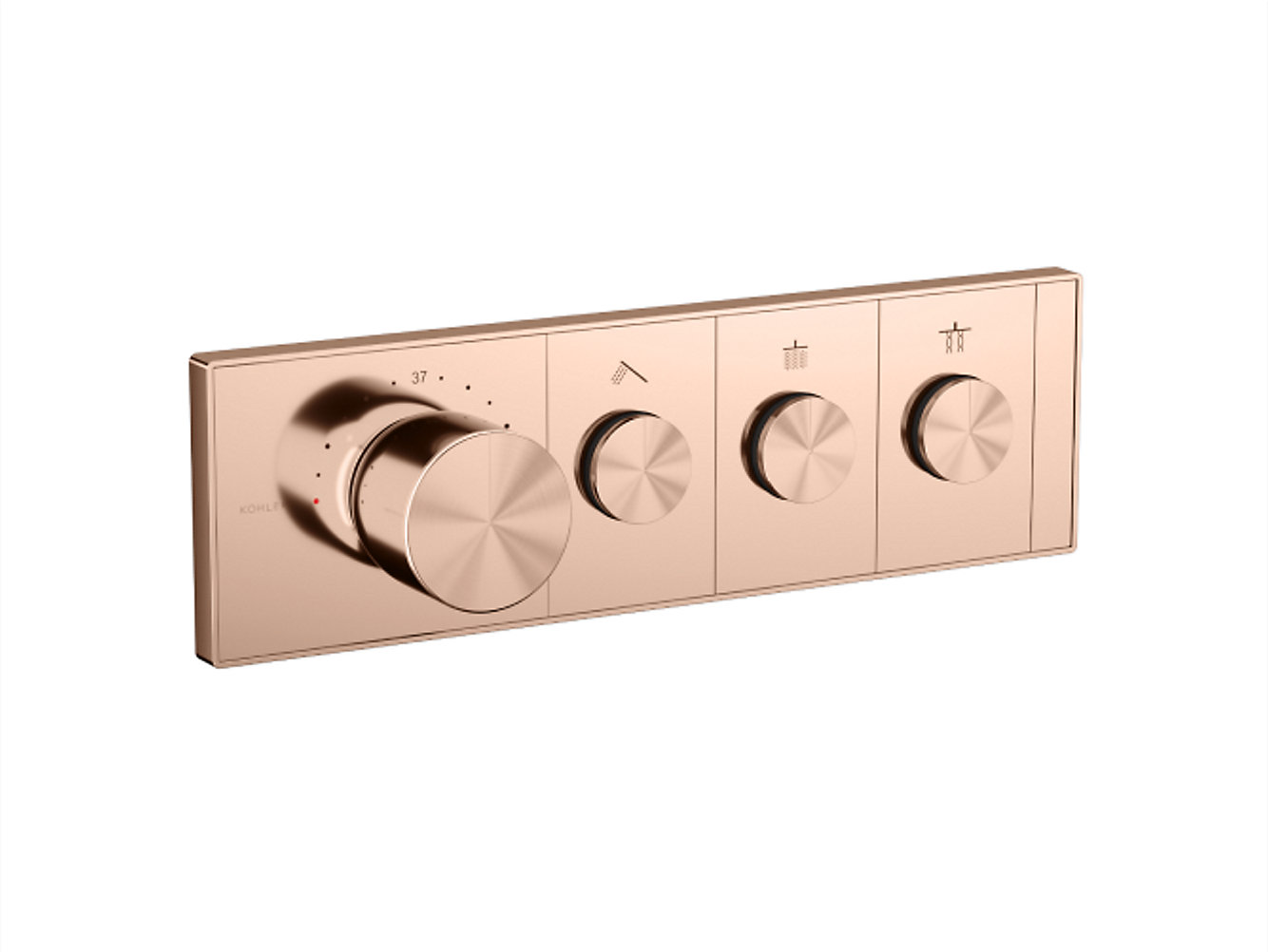 kohler K26347IN9RGD Recessed thermostatic mechanical 3 outlet trim