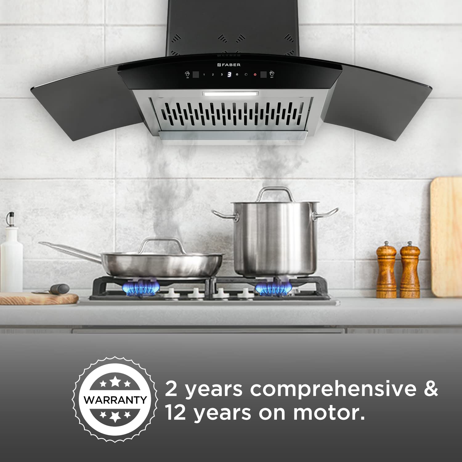 Upgrade Your Kitchen with Faber90cm 6 Way Silent Suction Chimney 12Yr