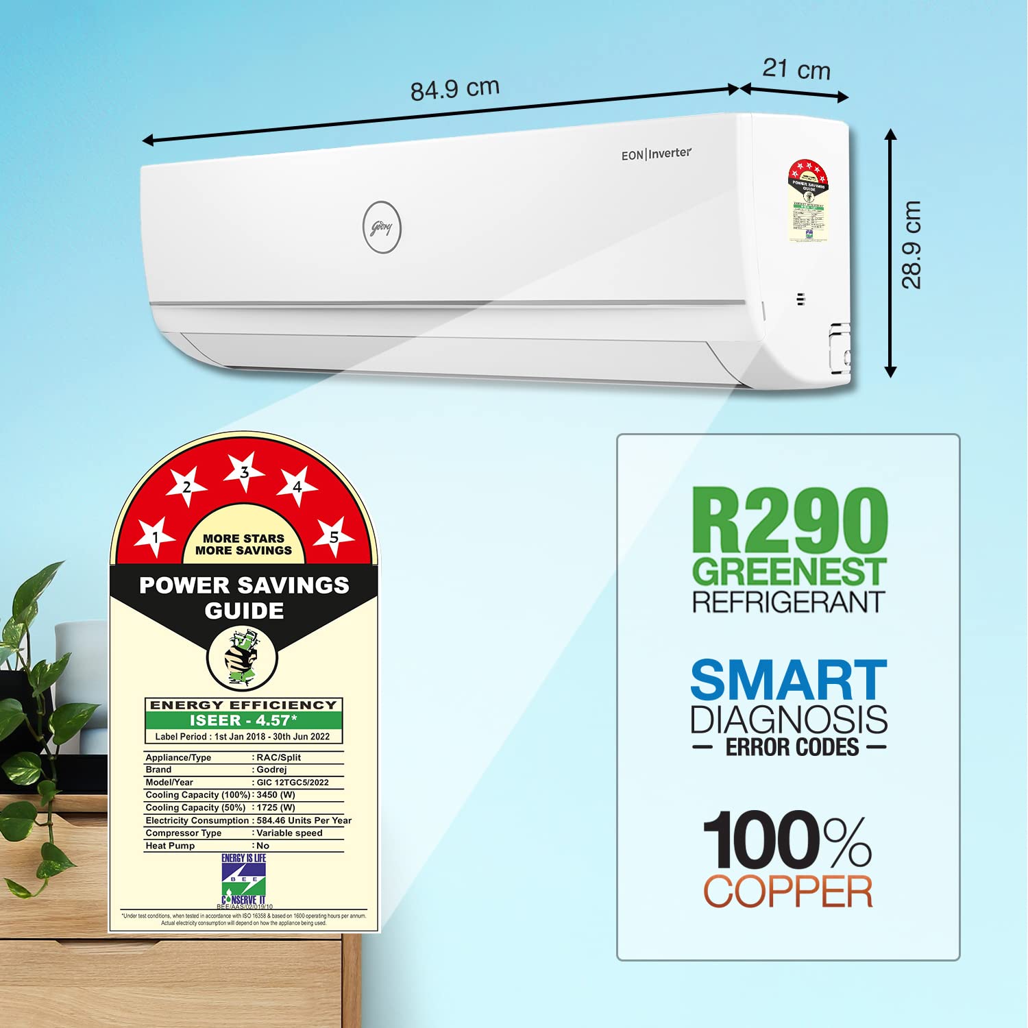 godrej one ton ac