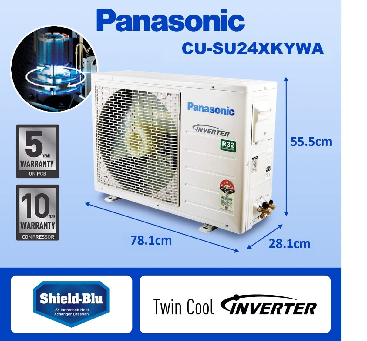 Panasonic twin cool inverter ac sale price