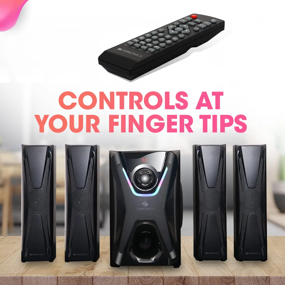 Zebronics 4.1 home store theater remote control