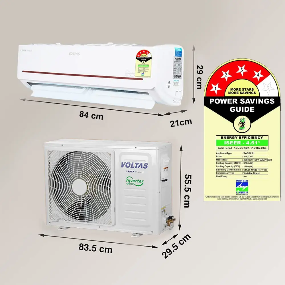 voltas 1 ton inverter ac 4 star