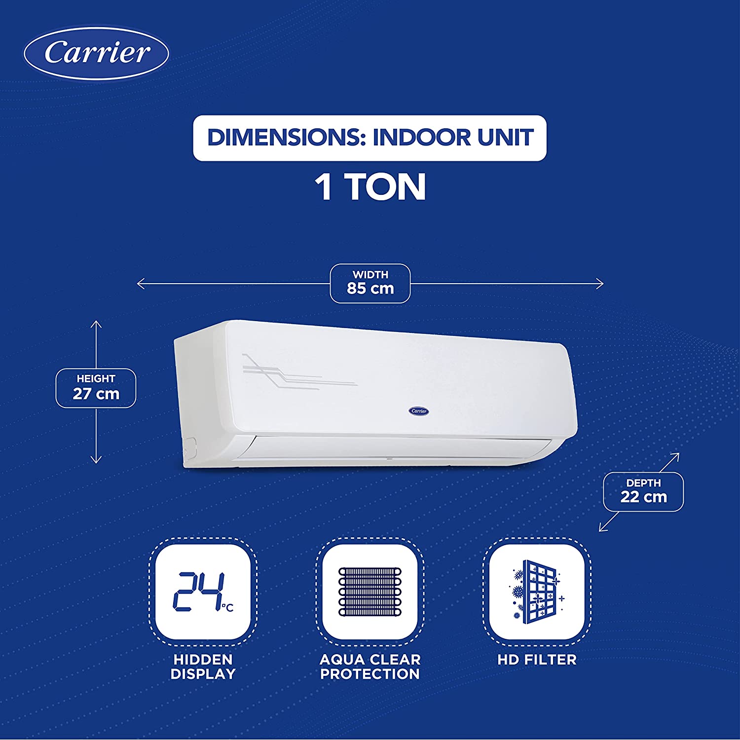 carrier 1.2 ton 3 star split inverter ac