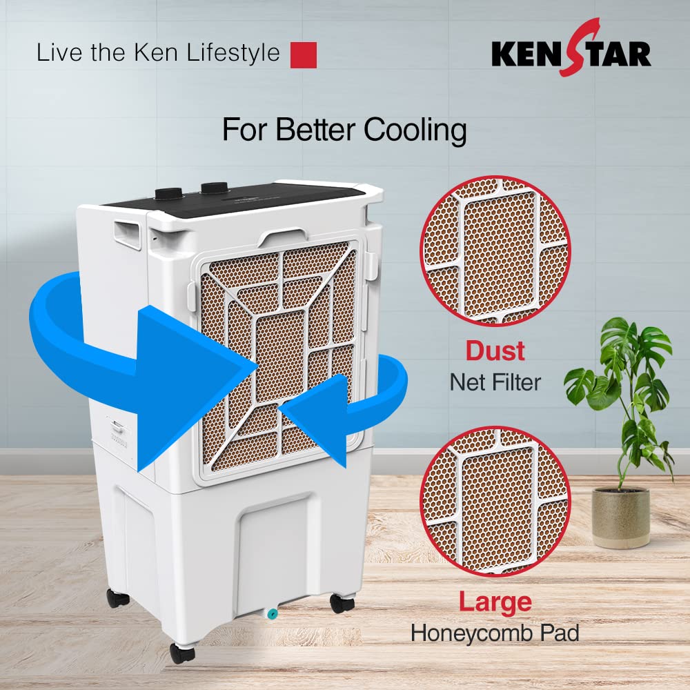 Kenstar Chill 35L Personal Cooler White & Black