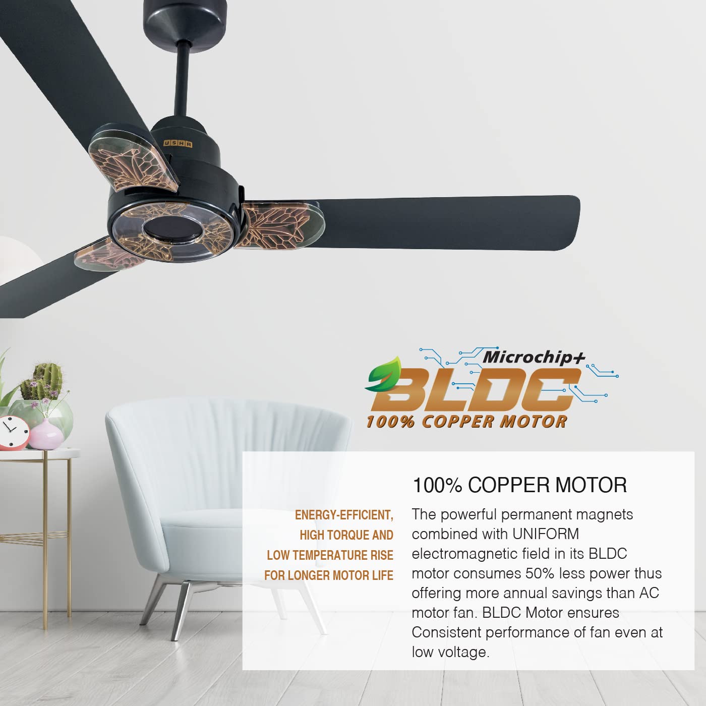 Discover USHA Designer Ceiling Fan In Nepal- Upsilon Beta 1200mm - ASEM  LIGHTS