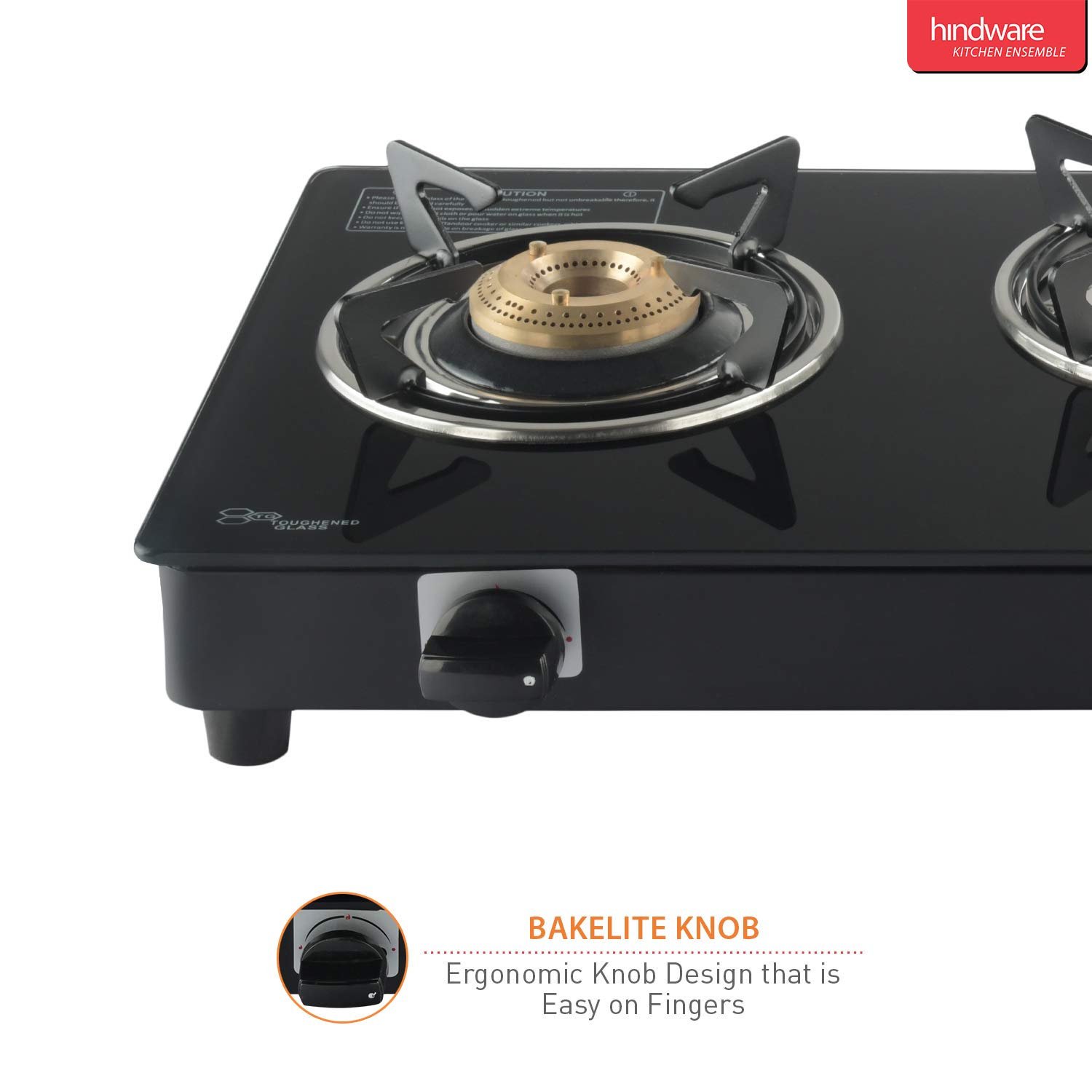 Buy Hindware Gas Stove Bruno 3 Burners Glass top For Best Price from