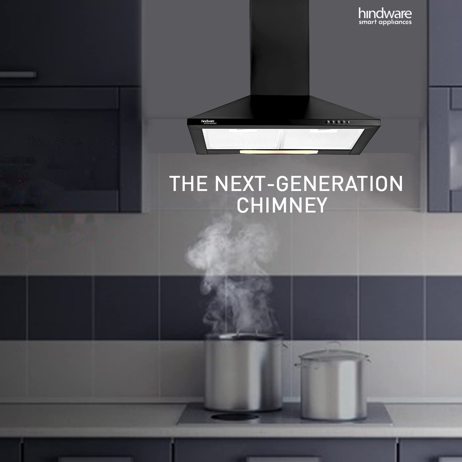 Hindware Smart Appliances Clara Neo wall mounted Kitchen Chimney comes