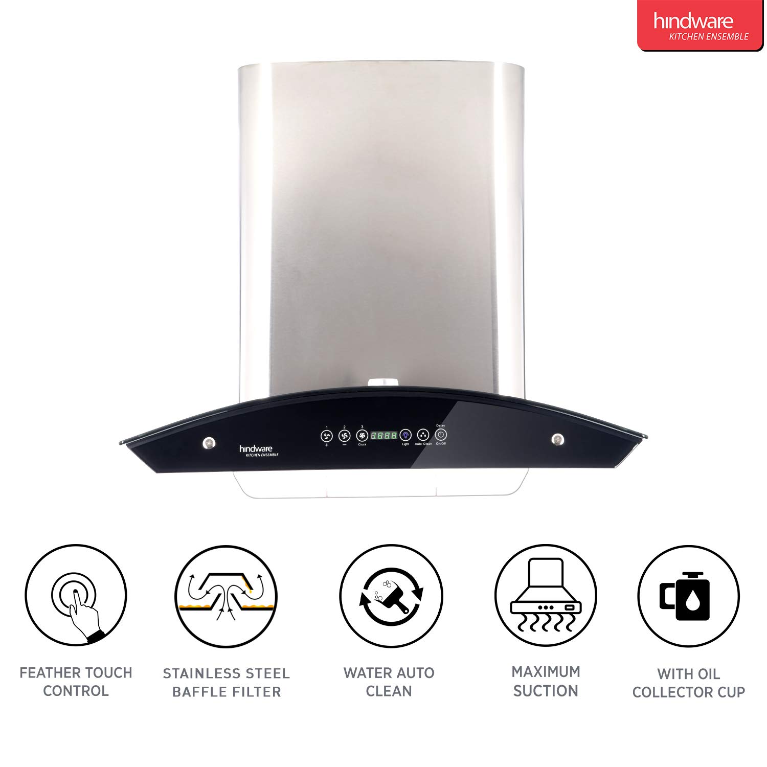 Hindware chimney store auto clean button