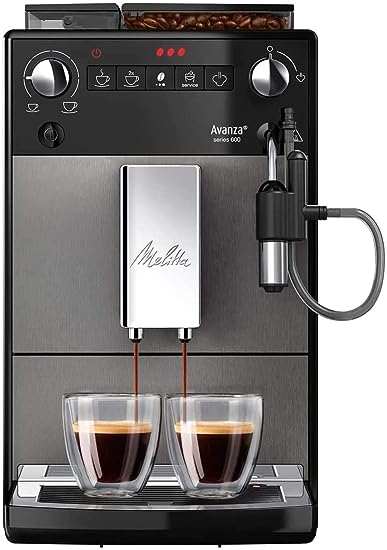 Melitta Avanza Bean to Cup Fully Automatic Coffee Machine with Milk  Frother, Mystic Titan F27/0-100