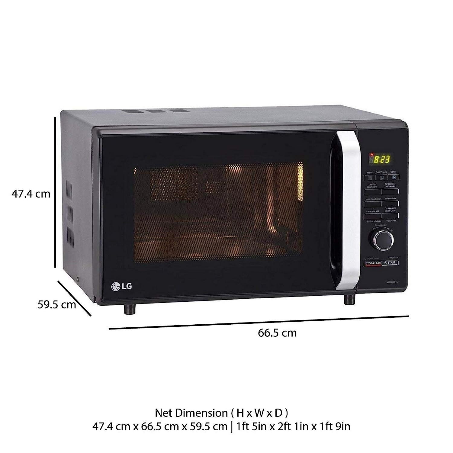 LG 28 L Convection Microwave Oven (MC2886BFTM, Black, With Starter Kit)