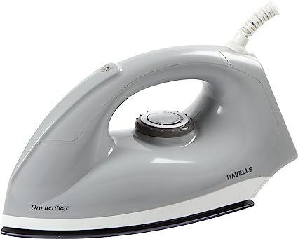 Buy Havells Oro Heritage 1000 Watt Dry Iron Grey and White For Best Price from Nearest Store