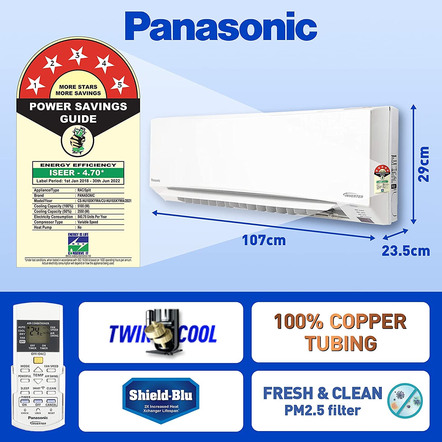 panasonic ac 1.5 ton models