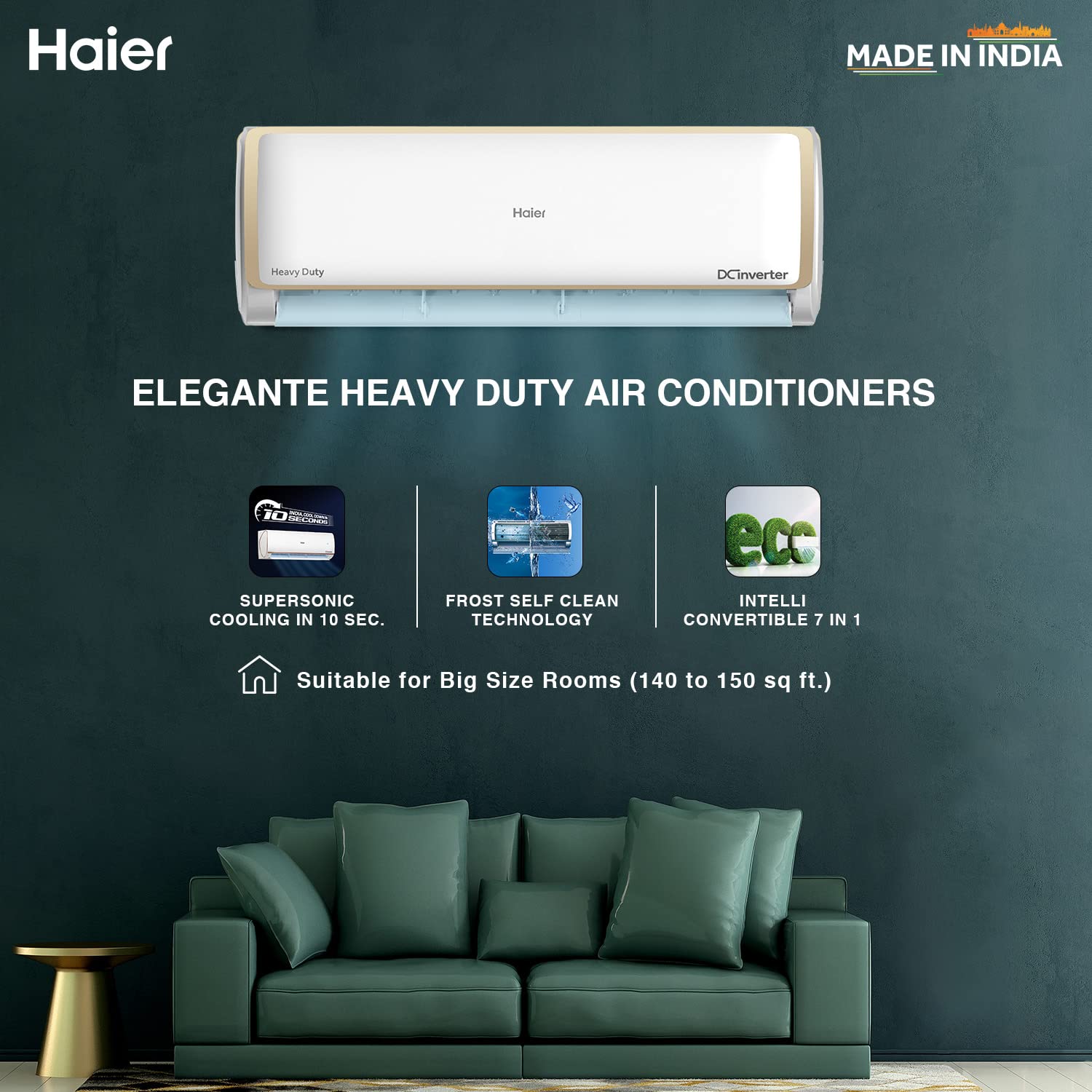 Haier -BTU DOE (115-Volt) Portable Air Conditioner Cools 250-sq ft at