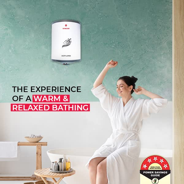Singer Vesta Warm 10 Litre Storage Water Heater Geyser with Flexi Pipes